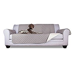 ALEKO PSC03G 110 x 71 Inches Pet Sofa Slipcover Spill Scratch Pet Fur Protection Cover for Furniture, Gray