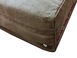 Dogbed4less DIY Pet Bed Pillow Brown Denim Duvet Cover and Waterproof Internal case for Dog at 41X27X4 Inch – Covers only