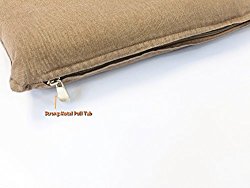 Luxurious Comfort Pet Dog Bed External Cover for Small and Large Dogs – COVER ONLY (36″x29″ (34″x27″x3″), Denim – Brown)