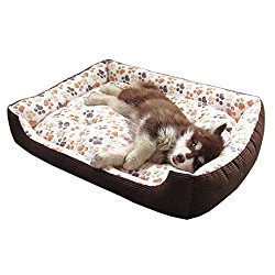 Binmer(TM) Warm Dog Beds Pet Cat House Cushion Mat Pad Basket Nest Soft for Dogs (S, Beige)