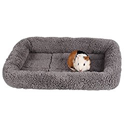 Saymequeen Pet Mattress Cat Dog Sofa Bed Vehicle Mats Plush Bolster for Kennels and Crates (XXL:100cm72cm, gray)