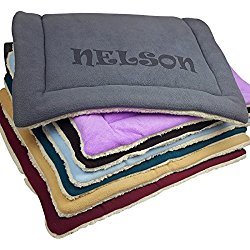 Personalized Dog Kennel Mat – Large or Small Pad, Cute Washable Bed Cushion – Cats or Dogs (Large)