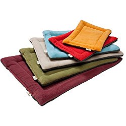 Vivi Bear Comfy Fleece Winter Dogs Warm Sleeping Mat, Puppy Or Kitty Nap Floor Sleep Bed Caushion Pet Matress Crate Bed, Grey 5 Sizes (L (35 x 22 x 1.5 Inch))