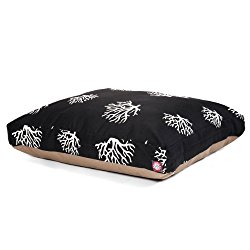 Black Coral Extra Large Rectangle Indoor Outdoor Pet Dog Bed With Removable Washable Cover By Majestic Pet Products