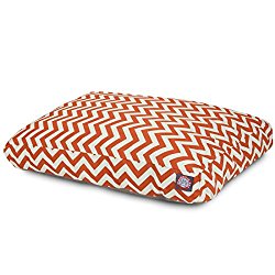 Burnt Orange Chevron Large Rectangle Indoor Outdoor Pet Dog Bed With Removable Washable Cover By Majestic Pet Products
