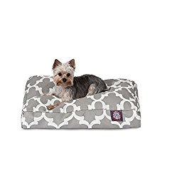 Gray Trellis Small Rectangle Indoor Outdoor Pet Dog Bed With Removable Washable Cover By Majestic Pet Products