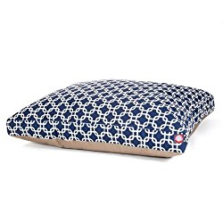 Navy Blue Links Extra Large Rectangle Indoor Outdoor Pet Dog Bed With Removable Washable Cover By Majestic Pet Products