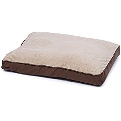 Petco Brown Memory Foam Rectangular Pillow Dog Bed, 30″ L X 40″ W X 4″ H, Large