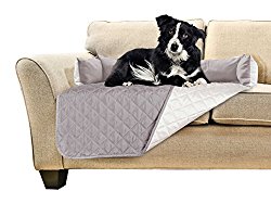 Furhaven Pet Sofa Buddy Pet Bed Furniture Cover, Medium, Gray/Mist