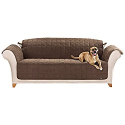Sure Fit Quilted Pet Throw  – Sofa Slipcover  – Chocolate (SF37470)