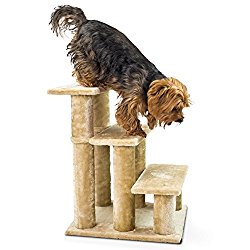 Furhaven Pet Steady Paws 3 Step Pet Stairs, Cream