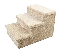 Penn Plax 3 Step Carpeted Pet Stairs for Both Cats and Dogs Holds Up To 150 LBS 19 Inches High
