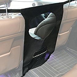 Pet Net Barrier — Lifepul(TM) Dogs Backseat Barrier Mesh Obstacle Dog Car Fence Mesh, to Keep Your Pets and Drivers Safety inTravel, One Size Fit Most & Easy to Install for Car,SUV,Truck,