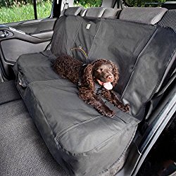 Kurgo Waterproof Extended Width Dog Car Bench Seat Cover for Trucks and SUVs, Charcoal Grey