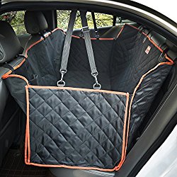 Lantoo Dog Seat Cover, Large Back Seat Pet Seat Cover Hammock for Cars, Trucks, SUVs with Nonslip Backing, Side Flaps, Waterproof, Soft