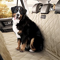 Perfect Pet Seat Cover – Dog and Cat Car Seat Cover/Hammock – Waterproof and Machine Washable – Non-Slip Quilted Technology to Protect Seats in Cars, Trucks, SUVs and Vans From Stains and Hair – Tan