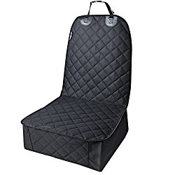 URPOWER Pet Front Seat Cover for Cars,WaterProof & Nonslip Rubber Backing with Anchors, Quilted, Padded, Durable and Machine Washable Pet Seat Covers for All Cars, Trucks & SUVs