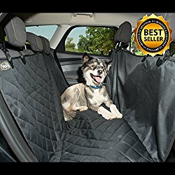 YoGi Prime-LUXURY dog seat covers for cars – PADDED Dog Car Hammock Style Waterproof Car Seat Covers for dogs, Pet Seat protectors for Trucks SUVs-Non Slip pet car seat covers- FREE BONUS(Lint Roller)