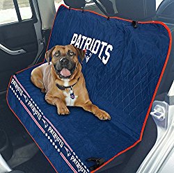 NFL CAR SEAT COVER. – Pet Car Seat Cover. – Dog Seat Cover. – Waterproof Bench Seat Cover. – Football Car Seat. – AVAILABLE IN 32 NFL TEAMS!. – Premium Pet Seat Cover. (New England Patriots)