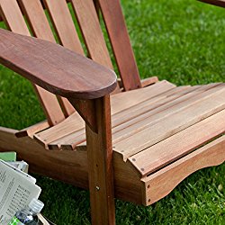 Belham Living Richmond Deluxe Wooden Adirondack Chair, Beautiful Wood Constructed, Perfect for Outdoor Use