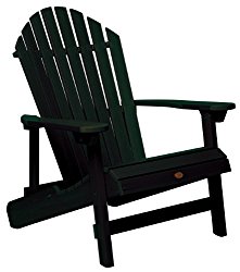 Highwood King Hamilton Folding and Reclining Adirondack Chair, Charleston Green