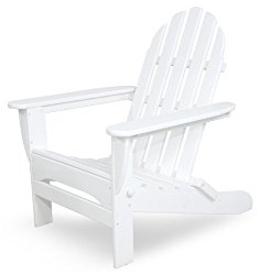 Ivy Terrace IVAD5030WH Classics Folding Adirondack Chair, White
