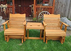 6′ Cedar Settee Glider W/stained Finish, Amish Crafted