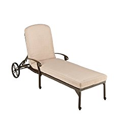 Home Styles 5559-83 Floral Blossom Taupe Chaise Lounge Chair
