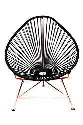 Innit Designs Acapulco Chair, Black Weave on Copper Frame