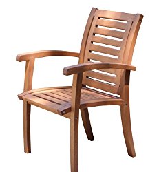 Outdoor Interiors 21090 Luxe Eucalyptus Arm Chair