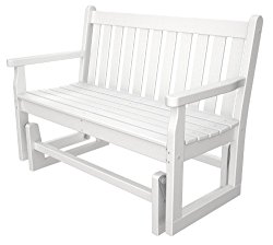 POLYWOOD TGG48WH Traditional Garden 48″ Glider, White