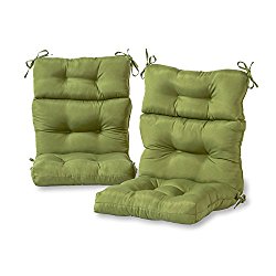 Greendale Home Fashions Indoor/Outdoor High Back Chair Cushions, Summerside Green, Set of 2