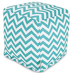 Majestic Home Goods Chevron Cube, Small, Teal