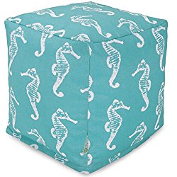Majestic Home Goods Sea Horse Cube, Small, Teal