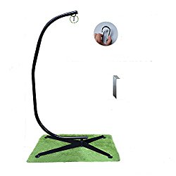 350 lbs Max Weight Capacity Zupapa Heavy Durable Steel C Hammock Frame Stand –84” Total Height Come with a Steel snap safety hook Pegs Rug