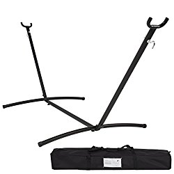 Best ChoiceProducts Space Saving Steel Hammock Stand 9′ Outdoor Patio Portable with Carrying Case