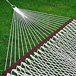 Best Choice Products Hammock 59″ Cotton Double Wide Solid Wood Spreader Outdoor Patio Yard Hammock