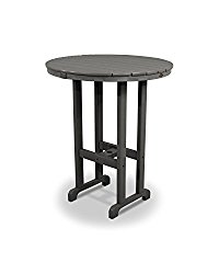 Trex Outdoor Monterey Bay Round Bar Table Color: Stepping Stone, Table Size: 36″