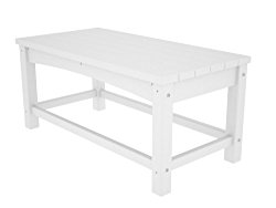 POLYWOOD CLT1836WH Club Coffee Table, White