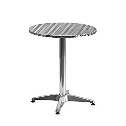 23.5” Round Aluminum Indoor-Outdoor Table with Base