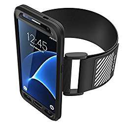 Galaxy S7 Armband, SUPCASE Easy Fitting Sport Running Armband with Premium Flexible Case Combo for Samsung Galaxy S7 2016 Release (Black)
