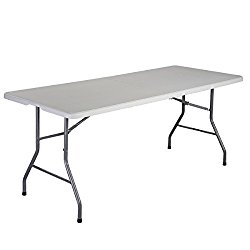 Giantex 6′ Folding Table Portable Plastic Indoor Outdoor Picnic Party Dining Camp Tables