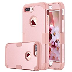 LONTECT case-01g iPhone 7 Plus Case Hybrid Heavy Duty Shockproof Full-Body Protective Case with Dual Layer