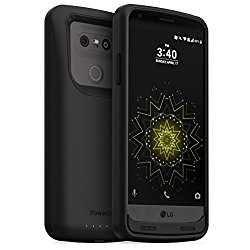 PowerBear G5 Battery Case [4000 mAh] High Capacity External Battery Charger for LG G5 (Up to 140% Extra Battery) Ð Black [24 Month Warranty & Screen Protector Included]