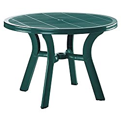Truva Resin Round Dining Table 42 Inch (29″H x 42″W x 42″D) Green