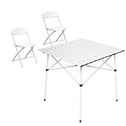 WhiteAppeal Folding Table & Chairs Package for Diner en Blanc