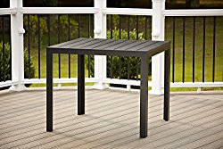 Cosco Outdoor Resin Slat, Square Dining Table, 35.4 by 35.4-Inch