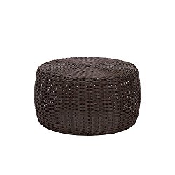 Household Essentials Resin Wicker Low Table, Brown