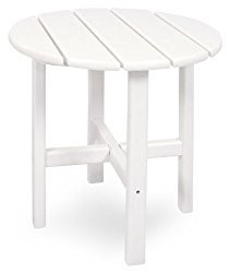 Ivy Terrace IVRT18WH Classics Round Side Table, 18-Inch, White