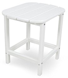 POLYWOOD SBT18WH South Beach 18″ Side Table, White